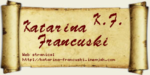 Katarina Francuski vizit kartica